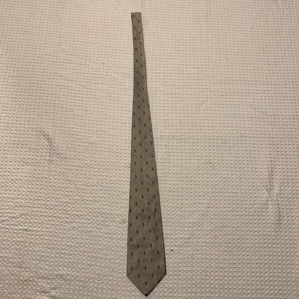 Polo Ralph Lauren Mens Tan Embroidered Pony Logo Silk Necktie Hand Made